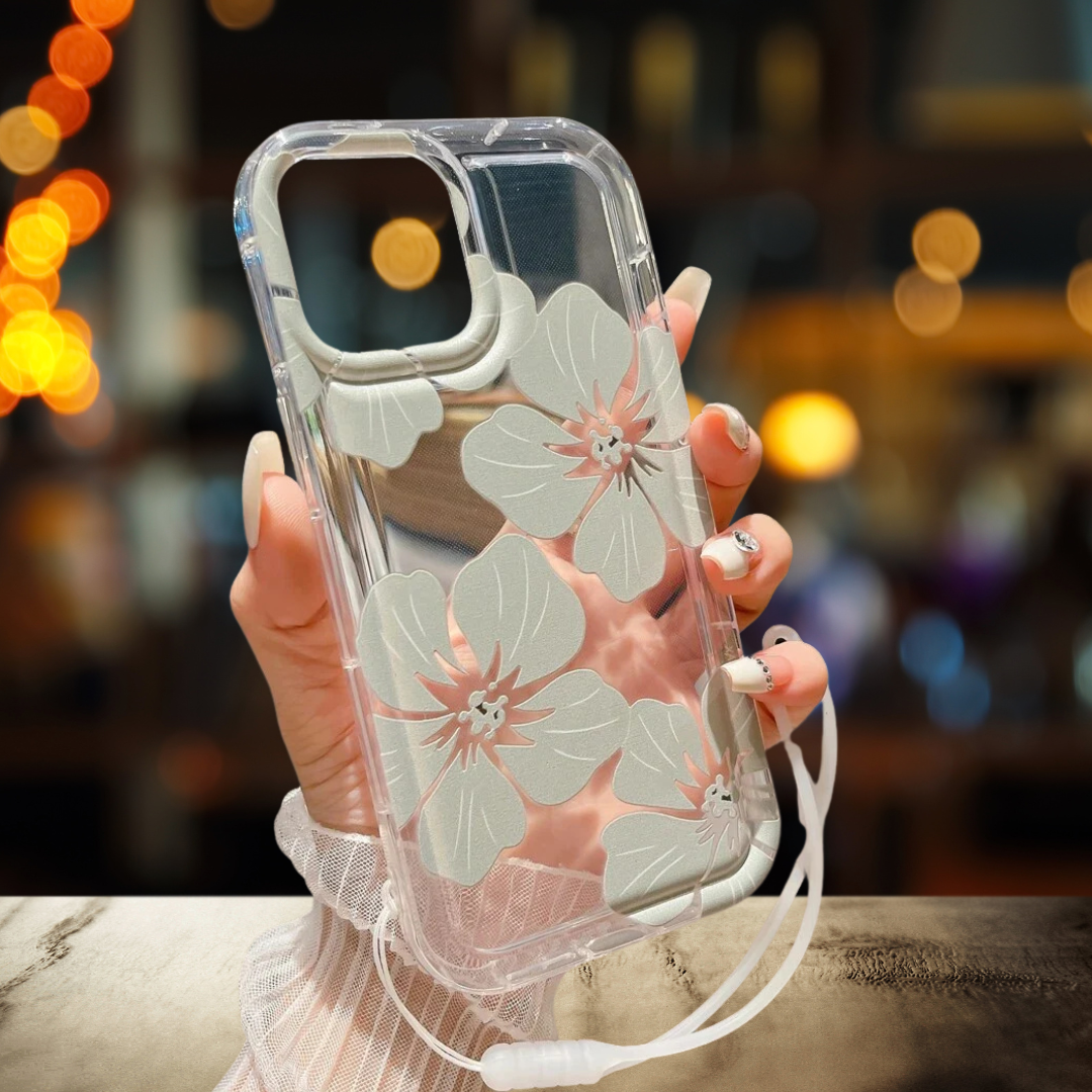 Transparent Floral Phone Case